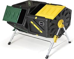 Duel Chamber Tumbler with green and yellow slide doors