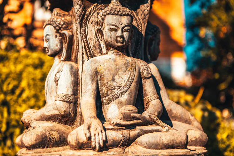 Buddha image of a statue of Buddha Kathmandu