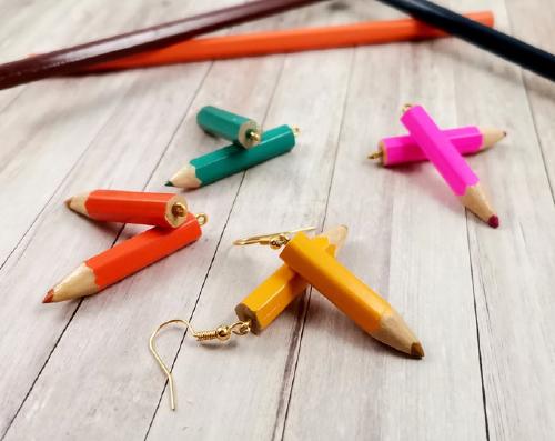 9 Colors Crayon Earrings