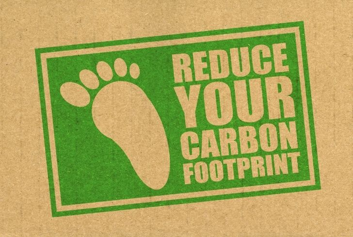 flyer reading reduce your carbon footprint