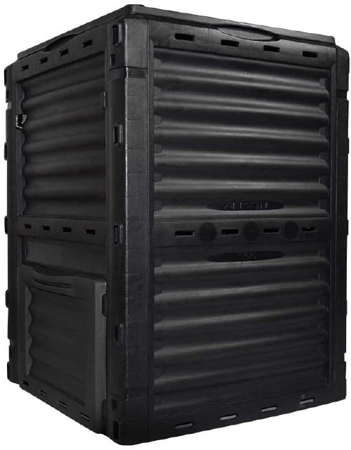 Black, square EJWOX Garden Compost Bin